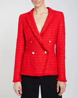 ALAIA Double Breasted Tweed Jacket