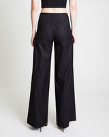 AYLA Striped Wide Leg Wool Pant