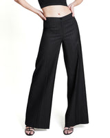 AYLA Striped Wide Leg Wool Pant