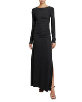 ABBY Long Sleeve Dress with Side Ruching in Luxury Jersey