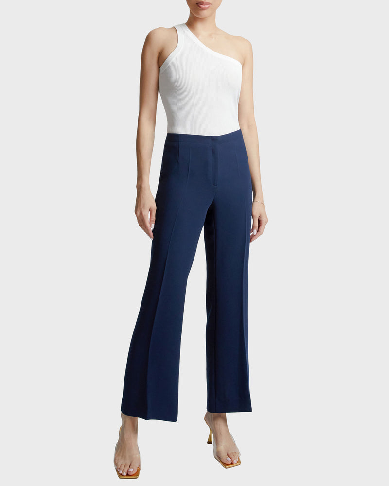 IZZY Cropped Flared Pant in Fluid Cady