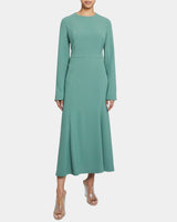 CHARLIZE Long Sleeve Fit & Flare Midi Dress