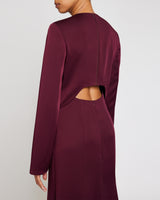 CHARLIZE Long Sleeve Fit & Flare Midi Dress