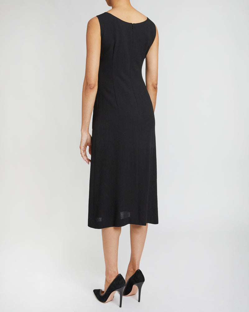 FANNY A-Line Sleeveless Dress in Luxury Wool Crepe