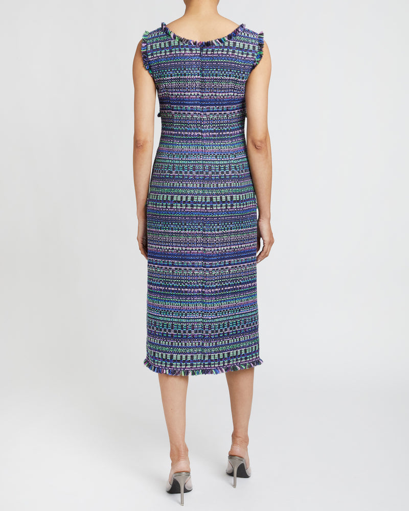 FAYE A-line Sleeveless Sheath Dress in Modern Tweed