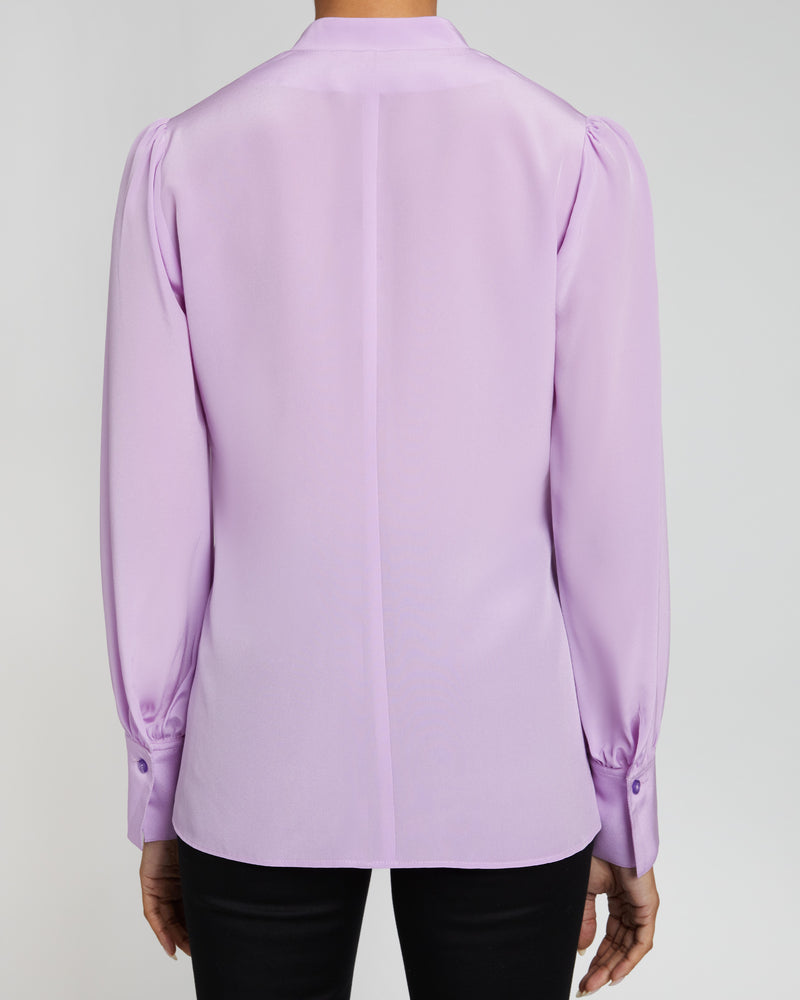 FRANCIS Blouse with Neck Tie in Silk Crepe de Chine