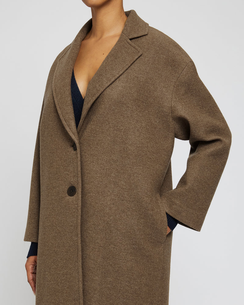 HELENA Long Coat in Loro Piana Luxury Virgin Wool Fabric