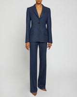 JANELLE Single Button Blazer in Loro Piana Merino Wool