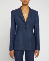 JANELLE Single Button Blazer in Loro Piana Merino Wool