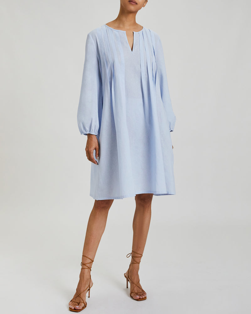 LANET Relaxed Fit Shift Dress with Tuck Detail