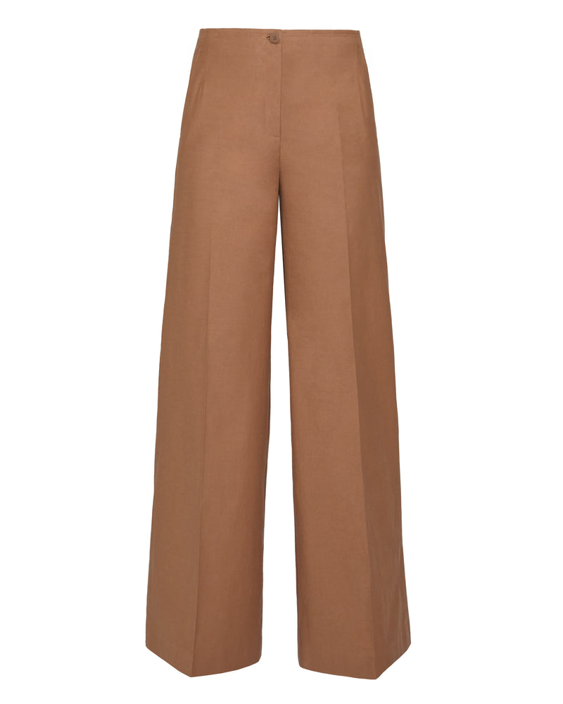 LILY Wide Leg Pant in Stretch Cotton Blend