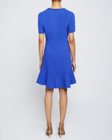 MANTA Short Sleeve A-Line Sheath Dress in Luxury Wool Crepe