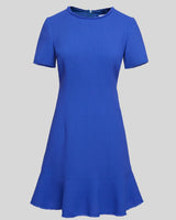 MANTA Short Sleeve A-Line Sheath Dress in Luxury Wool Crepe