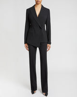 MARA Asymmetrical Blazer in Luxury Wool Crepe