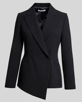 MARA Asymmetrical Blazer in Luxury Wool Crepe