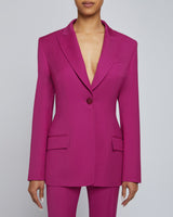 NELLI Single Button Jacket in Virgin Wool Stretch