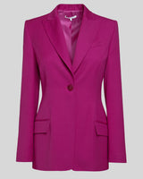 NELLI Single Button Jacket in Virgin Wool Stretch