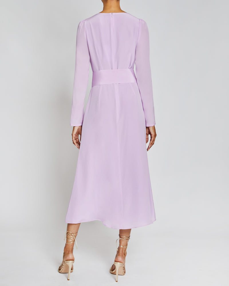 PIPER Cowl Neck Dress in Silk Crepe de Chine