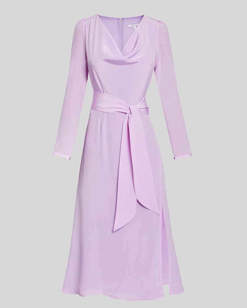 PIPER Cowl Neck Dress in Silk Crepe de Chine