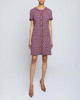 SHEA Short Sleeve Shift Dress in Lightweight Modern Tweed