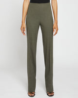 SOFIA Straight Leg Pant with Side Zip in Virgin Wool Stretch