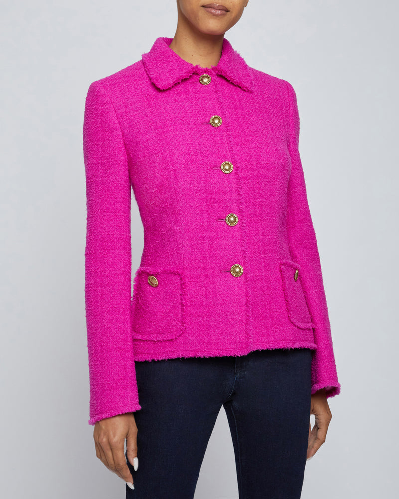 TARA Collared Jacket in Luxury Tweed