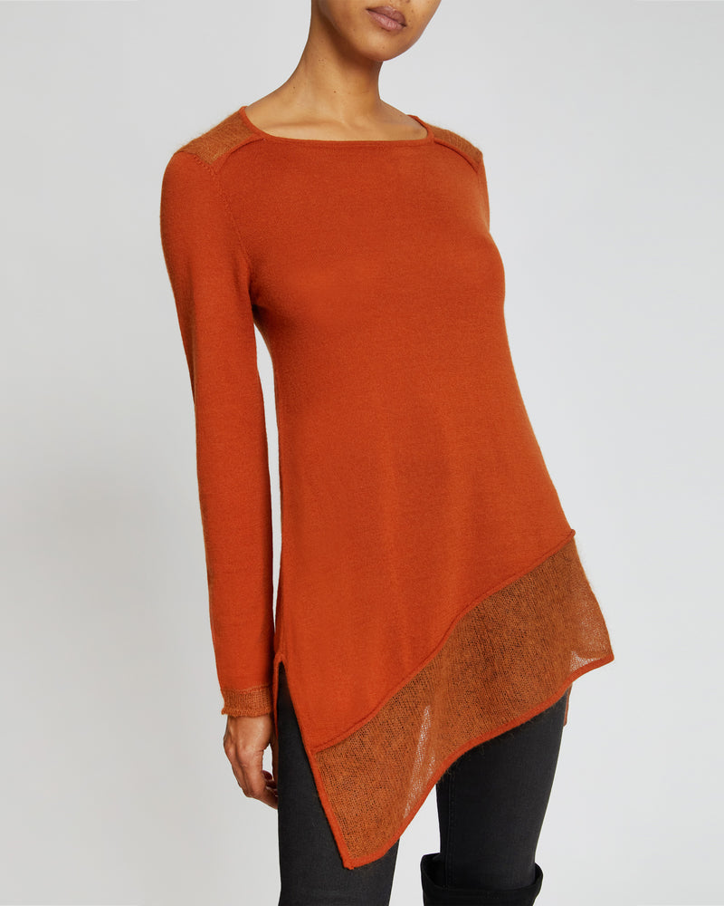 WELLA Asymmetrical Knit Sweater In Merino Wool