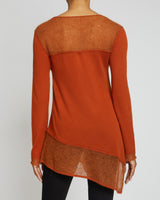 WELLA Asymmetrical Knit Sweater In Merino Wool