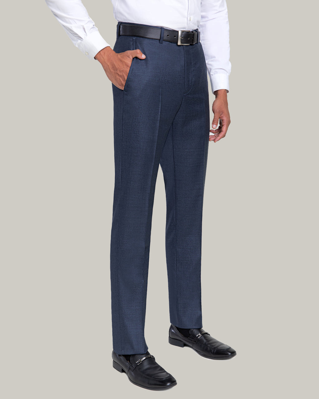 Santorelli Men's Dress Pants in Loro Piana Luxury Wool Fabric